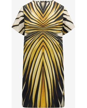 Roberto Cavalli Ray Of Print Silk Mini Dress - Multicolor