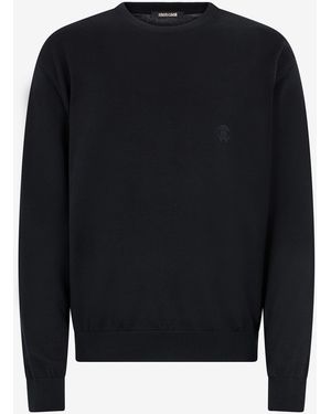 Roberto Cavalli Cotton Jumper - Black