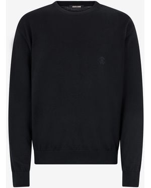 Roberto Cavalli Pull En Coton - Noir