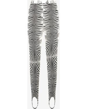 Roberto Cavalli Zebra-Printed Leggings - Gray