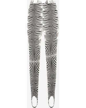 Roberto Cavalli Zebra-Printed Leggings - Grey
