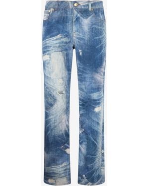 Roberto Cavalli Patchwork Denim Jeans - Blue