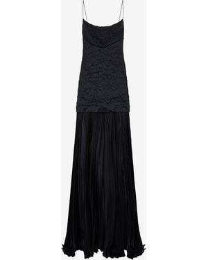 Roberto Cavalli Long Snakeskin-Effect Dress - Black
