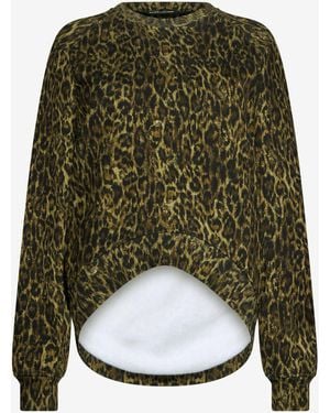 Roberto Cavalli Felpa Stampa Leopard - Verde