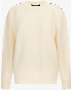 Roberto Cavalli Round Neck Sweater - Natur