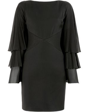 Roberto Cavalli Open-Back Panelled Minidress - Black