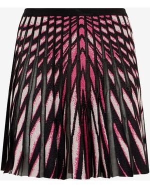 Roberto Cavalli Ray Of Paradise Print Mini Skirt - Red