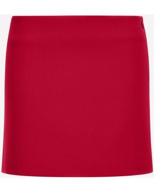 Roberto Cavalli Miniskirt With Logo - Red