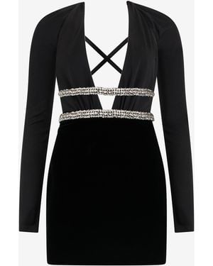 Roberto Cavalli Embroidered Dress - Black