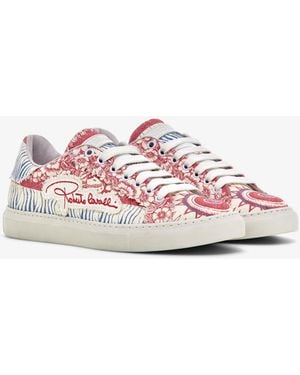 Roberto Cavalli Bandana Print Sneakers - Pink
