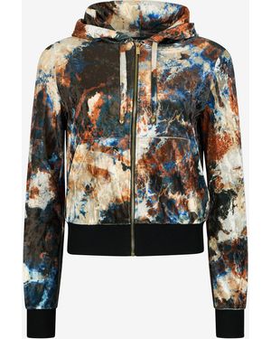 Roberto Cavalli Rusty Stain Print Sweatshirt Hoodie - Black