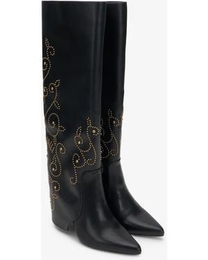 Roberto Cavalli Studded Boots - Black
