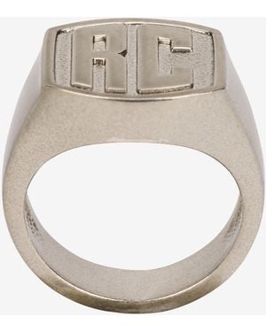 Roberto Cavalli Ring With Rc Monogram - White