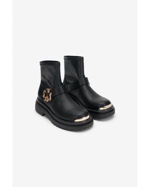 Roberto Cavalli Schwarze Stiefeletten