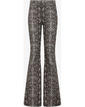 Roberto Cavalli Python Print Jeans - Grey