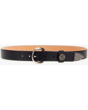 Roberto Cavalli Leather Belt With Buckle - Multicolour