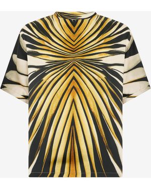 Roberto Cavalli Ray Of Print T-Shirt - Metallic