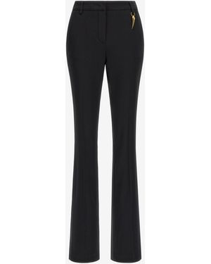 Roberto Cavalli Trousers With Fang Detail - Black