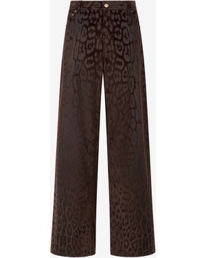 Roberto Cavalli Jaguar Skin Corduroy Trousers - Brown