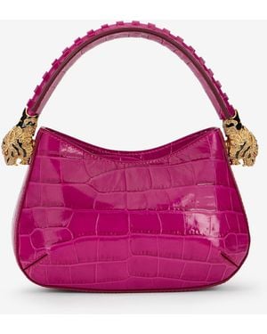 Roberto Cavalli Roar Bag Hobo Con Tigri Gioiello - Rosa