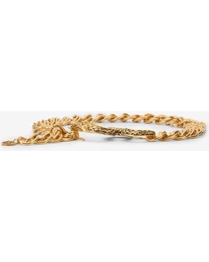 Roberto Cavalli Antique Chain Belt With Snake Detail - White