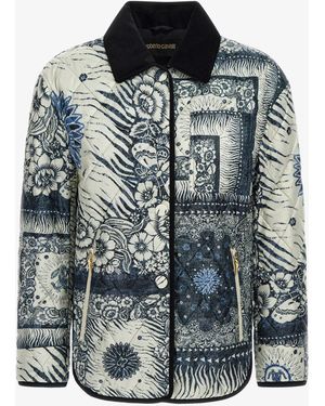 Roberto Cavalli Bandana Printed Jacket - Blue