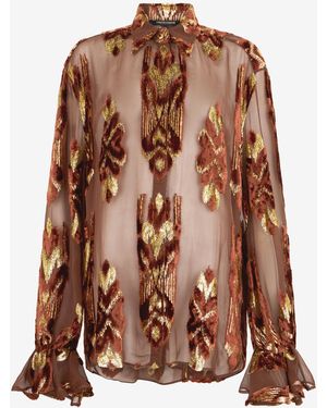 Roberto Cavalli Fil Coupé Shirt - Brown