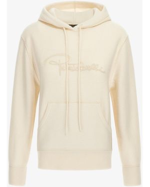 Roberto Cavalli Sweatshirt With Logo - Natural