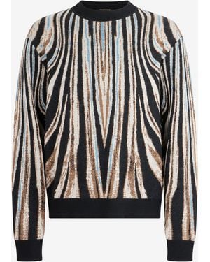 Roberto Cavalli Jumper With Zebra Print - Black