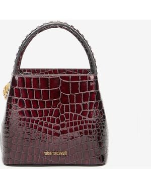 Roberto Cavalli Roar Bag Mit Kroko-Effekt - Rot
