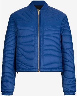 Roberto Cavalli Bomber Azul Acolchada