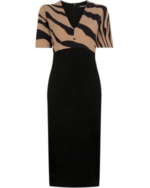 Roberto Cavalli Tiger-Print Dress - Black