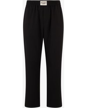 Roberto Cavalli Sports Trousers With Logo Label - Black