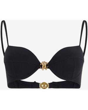 Roberto Cavalli Top De Bikini Con Detalle De Logotipo - Negro