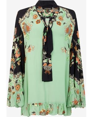 Roberto Cavalli Kimono Print Mini Dress - Green