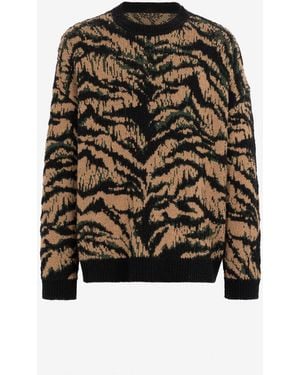 Roberto Cavalli Freedom-Jacquard Jumper - Black