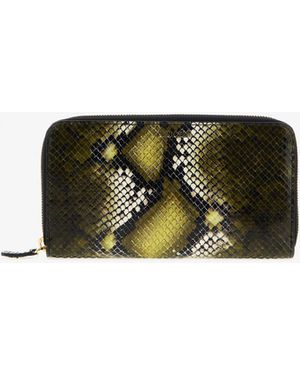 Roberto Cavalli Logo-Print Leather Wallet - Green
