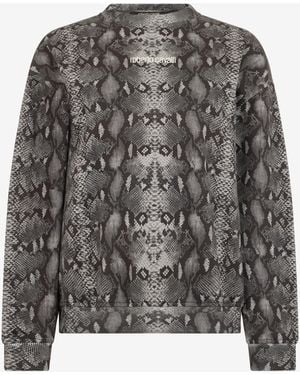 Roberto Cavalli Python Print Sweatshirt - Grey