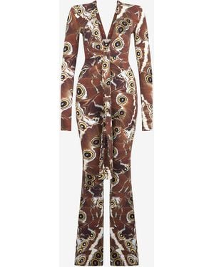 Roberto Cavalli Mini Butterfly Print Jumpsuit - White