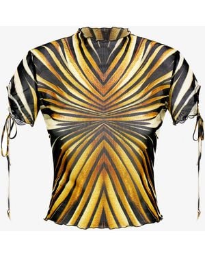 Roberto Cavalli Ray Of Print T-Shirt - Metallic
