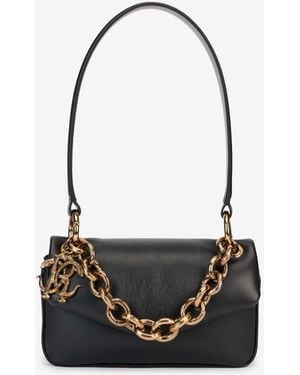 Roberto Cavalli Shoulder Bag With Chain - White