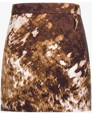 Roberto Cavalli Appaloosa Print Mini Skirt - Brown