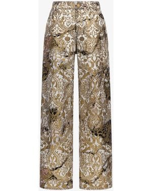 Roberto Cavalli Marble Printed Trousers - White