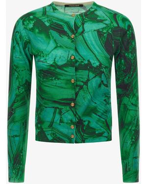 Roberto Cavalli Malachite Print Cardigan - Green