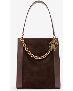 Roberto Cavalli Shoulder Bag With Chain - Brown