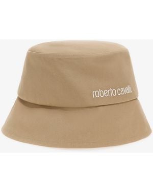 Roberto Cavalli Cap With Logo - Natural