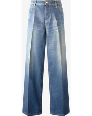 Roberto Cavalli Jeans With Mirror Snake Monogram Charm - Blue