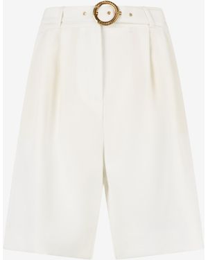 Roberto Cavalli Tailored Shorts With Belt - White