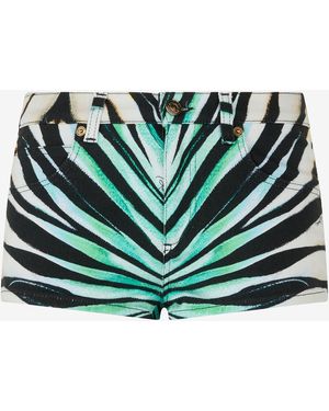 Roberto Cavalli Ray Of Sea Print Shorts - Green