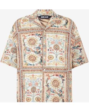 Roberto Cavalli Persian Tarot Print Shirt - Natural